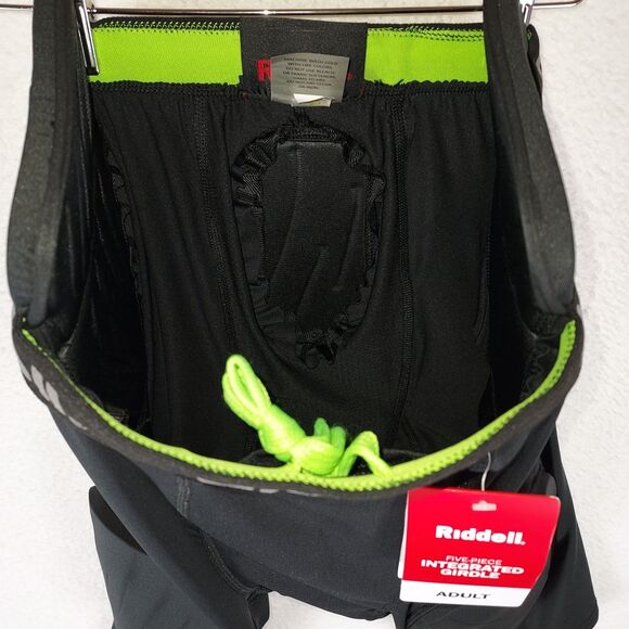 Riddell Mens L Football Girdle 5 Pad Integrated Padded Shorts Black NWT - Picture 4 of 13